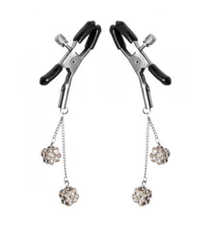 Ornament Adjustable Nipple Clamps with Jewel Accents