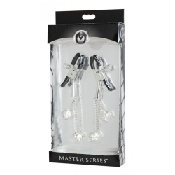 Ornament Adjustable Nipple Clamps with Jewel Accents