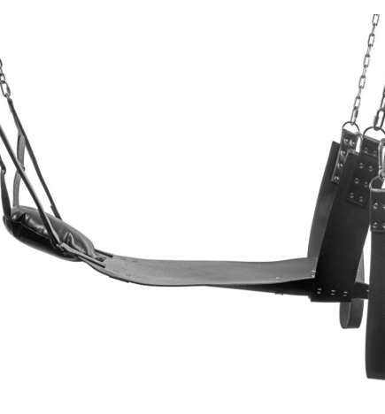 Leather Bondage Swing with Stirrups and Pillow