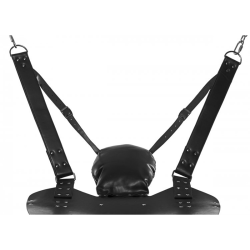 Leather Bondage Swing with Stirrups and Pillow