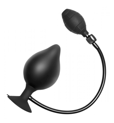 Inflatable Silicone Suction Cup Butt Plug