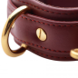 Strict Leather Luxury Burgundy Locking Ankle Cuffs