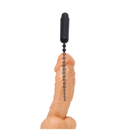 Dark Rod Vibrating Beaded Silicone Sound