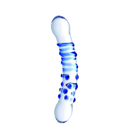 Blu Dual Ended Glass Dildo