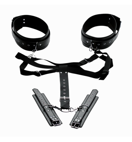 Acquire Easy Access Thigh Harness with Wrist Cuffs