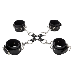 Ouch! Leather Hand and Leg Cuffs