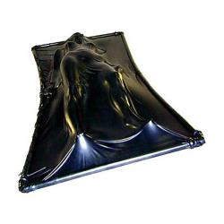 Extreme Black Latex Vacuum Bed