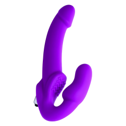 Vibrating Strapless Silicone Strap-on Dildo