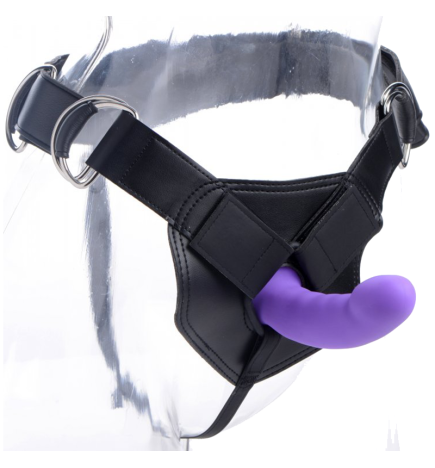 Flaunt Strap On with Purple Silicone Dildo