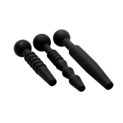 Dark Rods 3 Piece Silicone Penis Plug Set