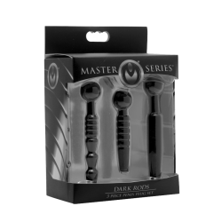 Dark Rods 3 Piece Silicone Penis Plug Set