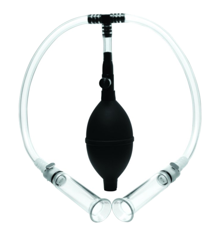 Nipple Pumping System with Dual Detachable Acrylic Cylinders