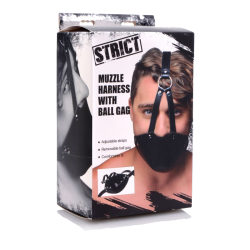 Strict Leather Mouth Harness with Ball Gag