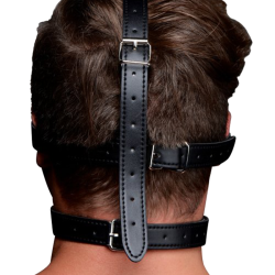 Strict Leather Blindfold Harness and Ball Gag