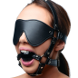 Strict Leather Blindfold Harness and Ball Gag