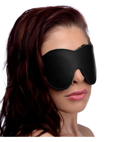 Strict Leather Black Fleece Lined Blindfold