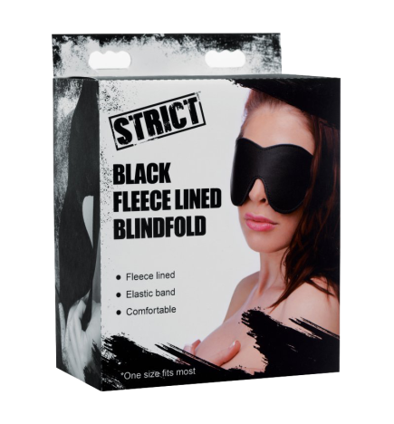 Strict Leather Black Fleece Lined Blindfold