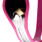 Pink Stainless Steel Adjustable Female Chastity Belt
