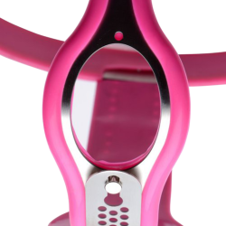 Pink Stainless Steel Adjustable Female Chastity Belt