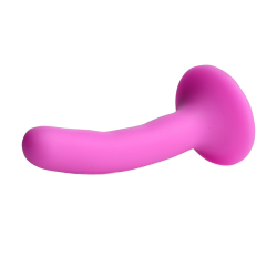 Pink Silicone Strap-On Dildo - Small