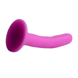 Pink Silicone Strap-On Dildo - Small