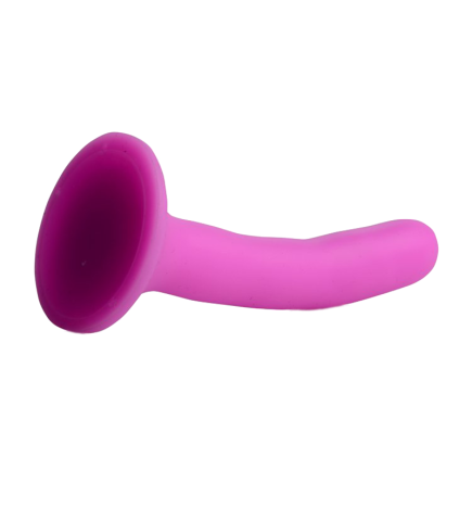 Pink Silicone Strap-On Dildo - Small