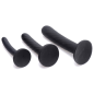 Trinity Strap-On Silicone 3 Piece Dildo Set (Black)