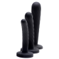 Trinity Strap-On Silicone 3 Piece Dildo Set (Black)
