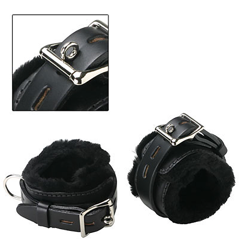 Strict Leather Premium Leather Locking Fur Lined Cuffs