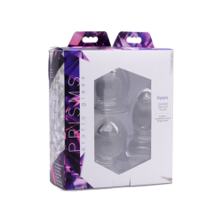 Triplets 3 Piece Glass Anal Plug Kit
