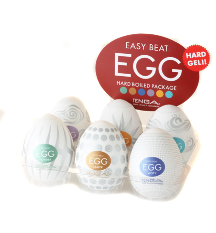 Tenga Easy Beat Egg Hard Boiled Masturbator Six Pack