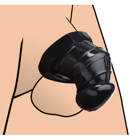 Detained Black Restrictive Chastity Cage