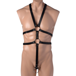 Male Full Body PU Leather Harness