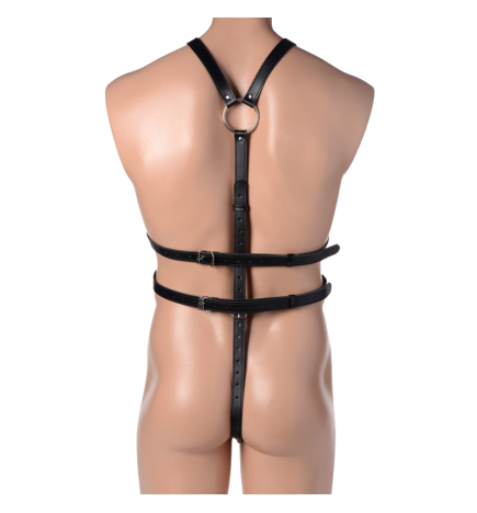 Male Full Body PU Leather Harness