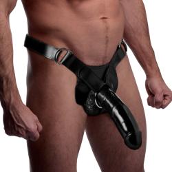 Infiltrator II Hollow Strap-on and 9 in Dildo