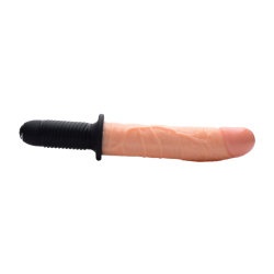 Onslaught 13 Mode XL Vibrating Dildo Thruster - Flesh