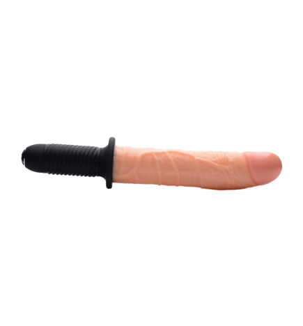 Onslaught 13 Mode XL Vibrating Dildo Thruster - Flesh