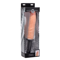 Onslaught 13 Mode XL Vibrating Dildo Thruster - Flesh