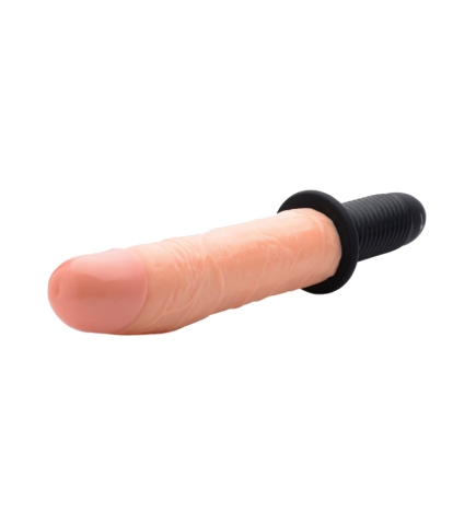 Onslaught 13 Mode XL Vibrating Dildo Thruster - Flesh