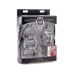 The Pen Deluxe Stainless Steel Locking Chastity Cage