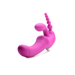 Regal Rider Vibrating Silicone Strapless Strap On Triple G Dildo