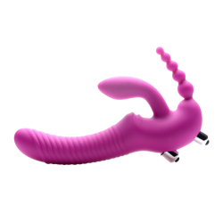 Regal Rider Vibrating Silicone Strapless Strap On Triple G Dildo