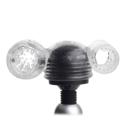 Twin Turbo Strokers 2 in 1 Wand Attachment for Men
