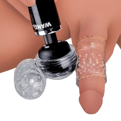 Twin Turbo Strokers 2 in 1 Wand Attachment for Men