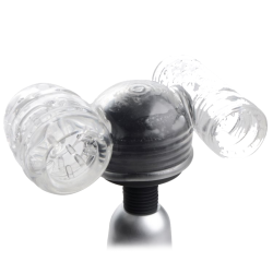 Twin Turbo Strokers 2 in 1 Wand Attachment for Men