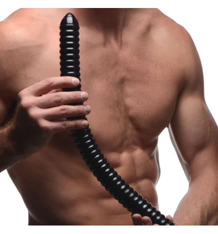 Hosed 19 Inch Ribbed Anal Snake