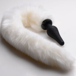 White Fox Tail Anal Plug and Ears Set