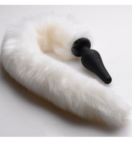 White Fox Tail Anal Plug and Ears Set
