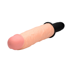 Onslaught 13 Mode XXL Vibrating Giant Dildo Thruster - Flesh