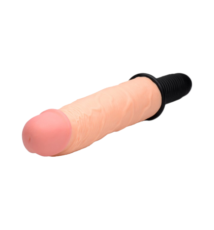 Onslaught 13 Mode XXL Vibrating Giant Dildo Thruster - Flesh